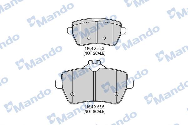 Mando MBF015685 - Гальмівні колодки, дискові гальма autocars.com.ua