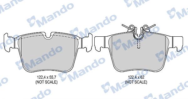 Mando MBF015687 - Гальмівні колодки, дискові гальма autocars.com.ua