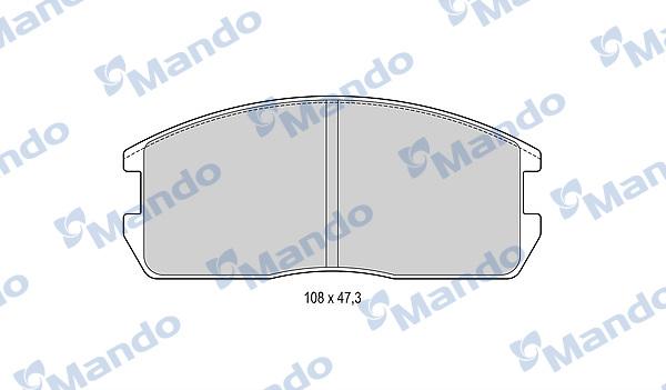 Mando MBF015704 - Гальмівні колодки, дискові гальма autocars.com.ua