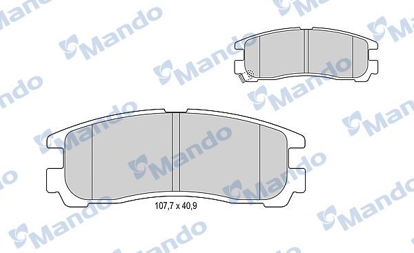 Mando MBF015707 - Гальмівні колодки, дискові гальма autocars.com.ua
