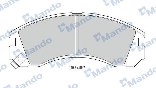 Mando MBF015708 - Гальмівні колодки, дискові гальма autocars.com.ua