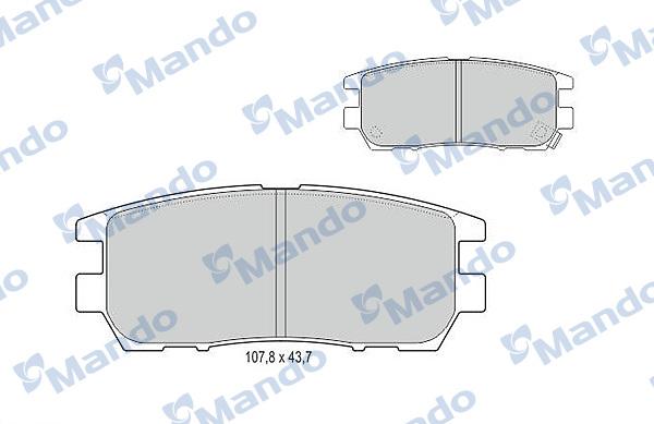 Mando MBF015709 - Гальмівні колодки, дискові гальма autocars.com.ua
