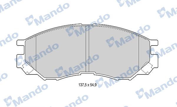 Mando MBF015712 - Тормозные колодки, дисковые, комплект avtokuzovplus.com.ua