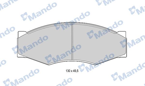 Mando MBF015725 - Тормозные колодки, дисковые, комплект avtokuzovplus.com.ua