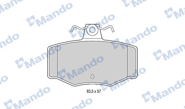 Mando MBF015730 - Гальмівні колодки, дискові гальма autocars.com.ua
