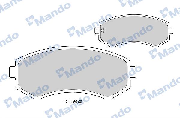 Mando MBF015735 - Гальмівні колодки, дискові гальма autocars.com.ua