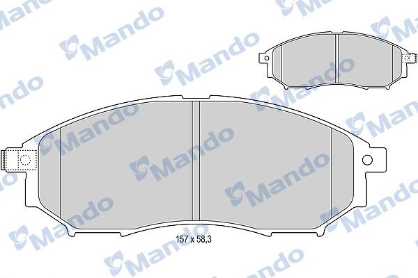 Mando MBF015745 - Тормозные колодки, дисковые, комплект avtokuzovplus.com.ua