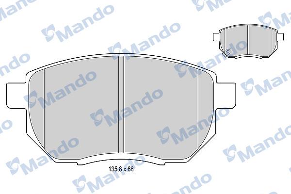 Mando MBF015748 - Гальмівні колодки, дискові гальма autocars.com.ua