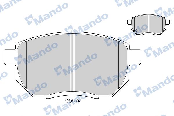 Mando MBF015748 - Тормозные колодки, дисковые, комплект avtokuzovplus.com.ua