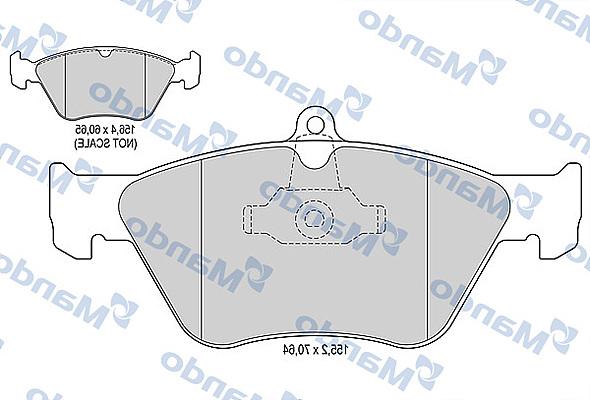 Mando MBF015757 - Гальмівні колодки, дискові гальма autocars.com.ua