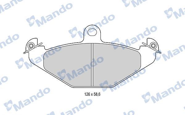 Mando MBF015762 - Тормозные колодки, дисковые, комплект avtokuzovplus.com.ua