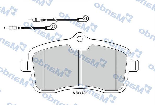 Mando MBF015779 - Тормозные колодки, дисковые, комплект avtokuzovplus.com.ua