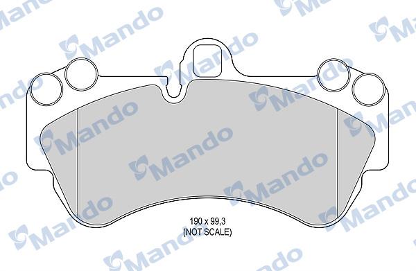 Mando MBF015783 - Гальмівні колодки, дискові гальма autocars.com.ua