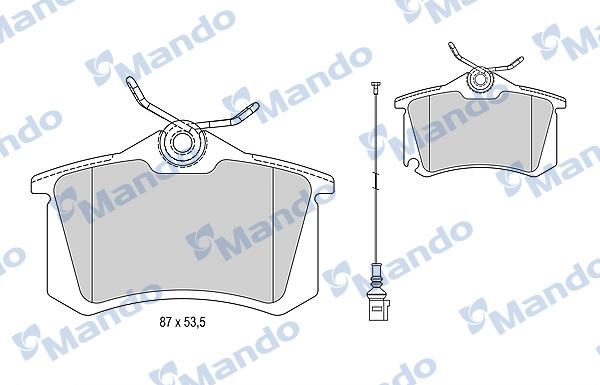 Mando MBF015810 - Тормозные колодки, дисковые, комплект avtokuzovplus.com.ua