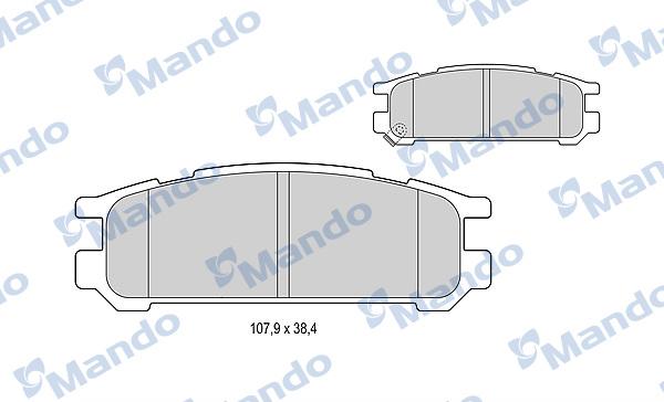 Mando MBF015815 - Тормозные колодки, дисковые, комплект avtokuzovplus.com.ua