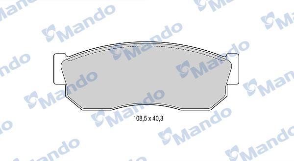 Mando MBF015817 - Тормозные колодки, дисковые, комплект avtokuzovplus.com.ua