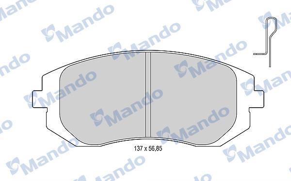 Mando MBF015823 - Тормозные колодки, дисковые, комплект avtokuzovplus.com.ua