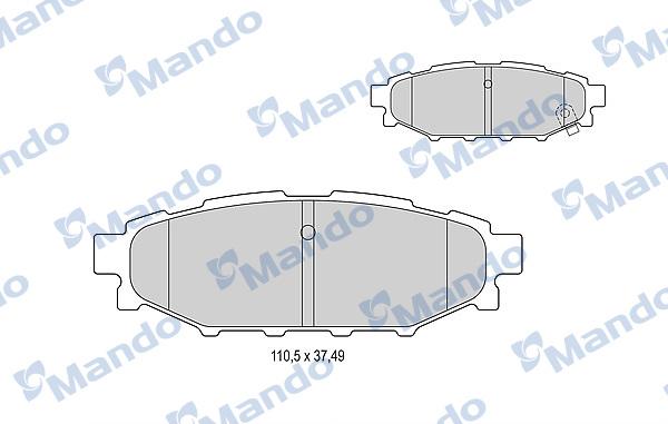 Mando MBF015825 - Тормозные колодки, дисковые, комплект avtokuzovplus.com.ua