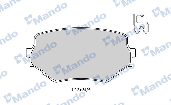 Mando MBF015835 - Гальмівні колодки, дискові гальма autocars.com.ua