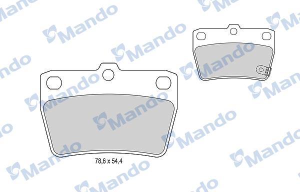 Mando MBF015851 - Гальмівні колодки, дискові гальма autocars.com.ua