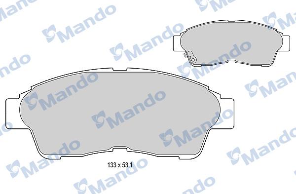 Mando MBF015854 - Тормозные колодки, дисковые, комплект avtokuzovplus.com.ua