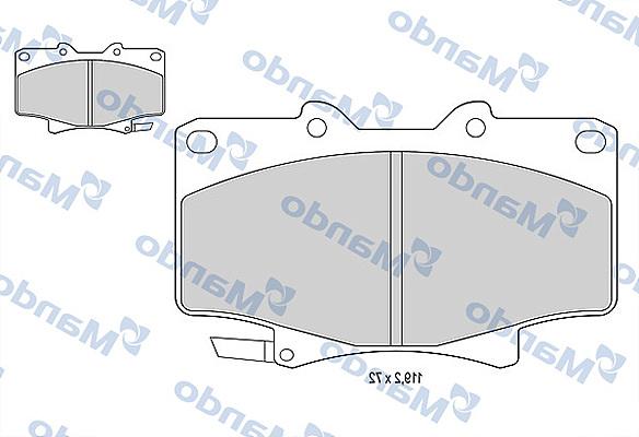 Mando MBF015856 - Гальмівні колодки, дискові гальма autocars.com.ua