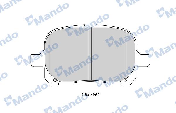 Mando MBF015857 - Гальмівні колодки, дискові гальма autocars.com.ua
