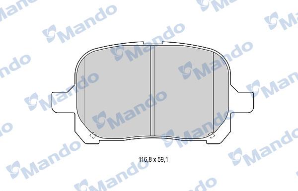 Mando MBF015857 - Тормозные колодки, дисковые, комплект avtokuzovplus.com.ua