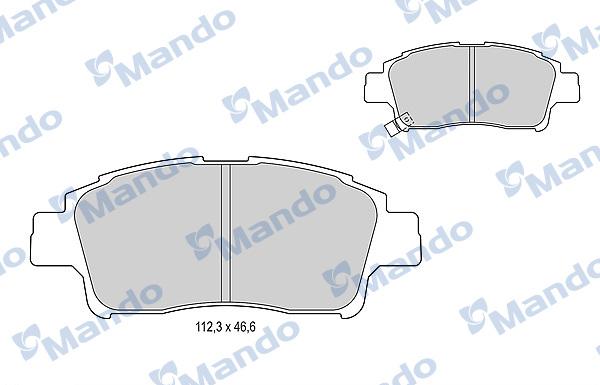 Mando MBF015860 - Тормозные колодки, дисковые, комплект avtokuzovplus.com.ua