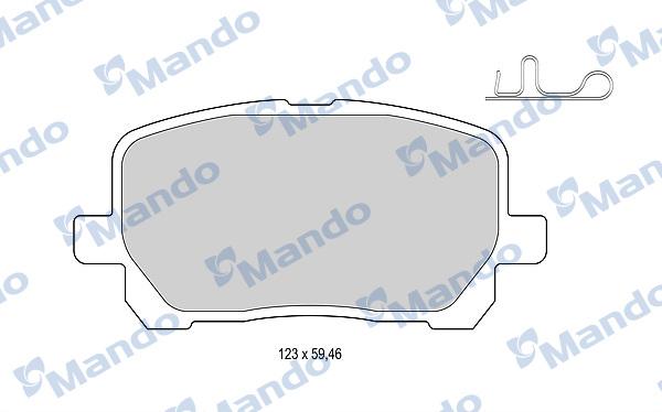 Mando MBF015865 - Тормозные колодки, дисковые, комплект avtokuzovplus.com.ua