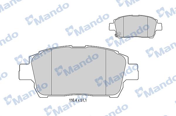 Mando MBF015867 - Гальмівні колодки, дискові гальма autocars.com.ua