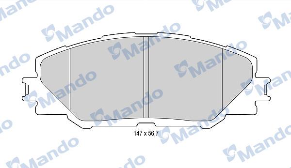 Mando MBF015875 - Гальмівні колодки, дискові гальма autocars.com.ua