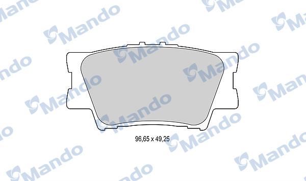 Mando MBF015876 - Гальмівні колодки, дискові гальма autocars.com.ua