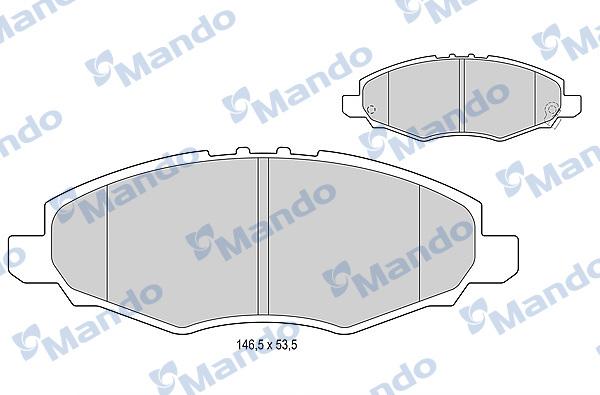 Mando MBF015877 - Тормозные колодки, дисковые, комплект avtokuzovplus.com.ua