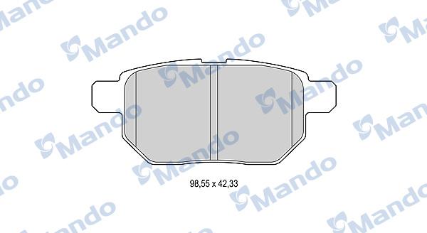 Mando MBF015880 - Гальмівні колодки, дискові гальма autocars.com.ua