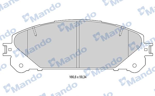 Mando MBF015886 - Гальмівні колодки, дискові гальма autocars.com.ua
