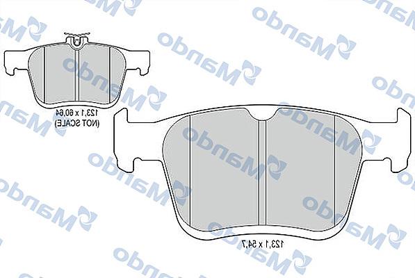 Mando MBF015920 - Гальмівні колодки, дискові гальма autocars.com.ua