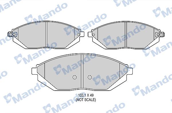 Mando MBF015933 - Тормозные колодки, дисковые, комплект avtokuzovplus.com.ua