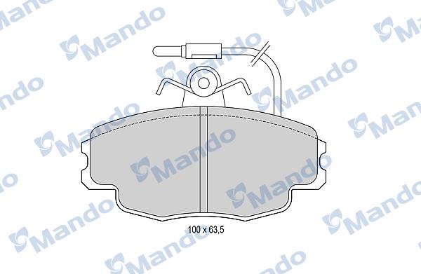 Mando MBF015936 - Тормозные колодки, дисковые, комплект avtokuzovplus.com.ua