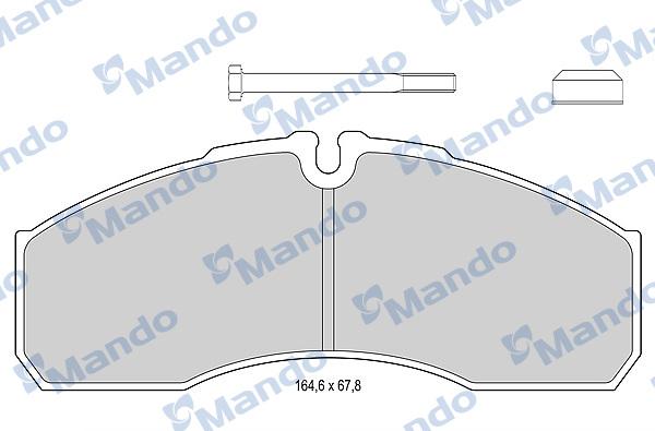 Mando MBF015966 - Гальмівні колодки, дискові гальма autocars.com.ua