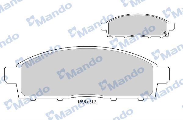 Mando MBF015999 - Тормозные колодки, дисковые, комплект avtokuzovplus.com.ua