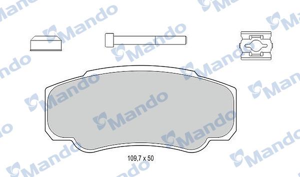 Mando MBF016002 - Тормозные колодки, дисковые, комплект avtokuzovplus.com.ua