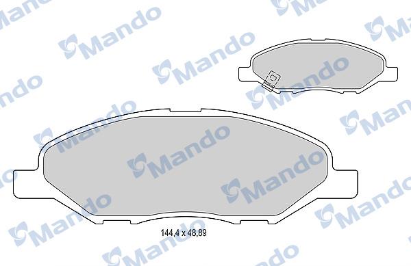 Mando MBF016005 - Тормозные колодки, дисковые, комплект avtokuzovplus.com.ua