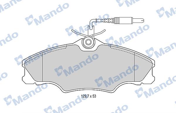 Mando MBF016011 - Гальмівні колодки, дискові гальма autocars.com.ua