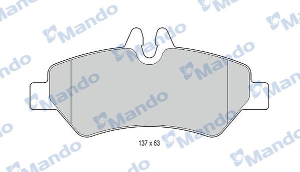 Mando MBF016046 - Гальмівні колодки, дискові гальма autocars.com.ua