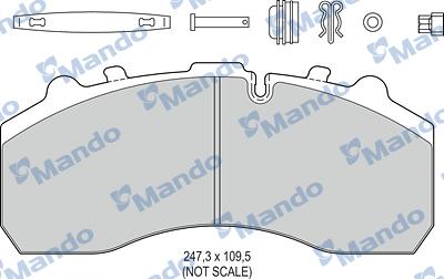 Mando MBF016061 - Гальмівні колодки, дискові гальма autocars.com.ua
