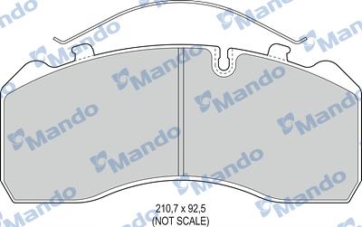 Mando MBF016064 - Тормозные колодки, дисковые, комплект avtokuzovplus.com.ua