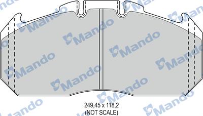 Mando MBF016066 - Тормозные колодки, дисковые, комплект avtokuzovplus.com.ua