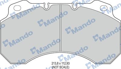 Mando MBF016067 - Гальмівні колодки, дискові гальма autocars.com.ua