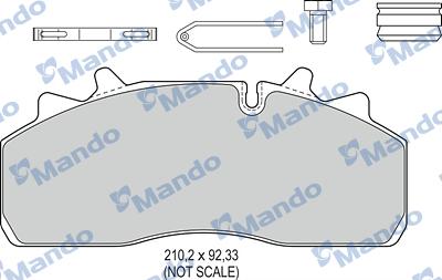 Mando MBF016069 - Гальмівні колодки, дискові гальма autocars.com.ua